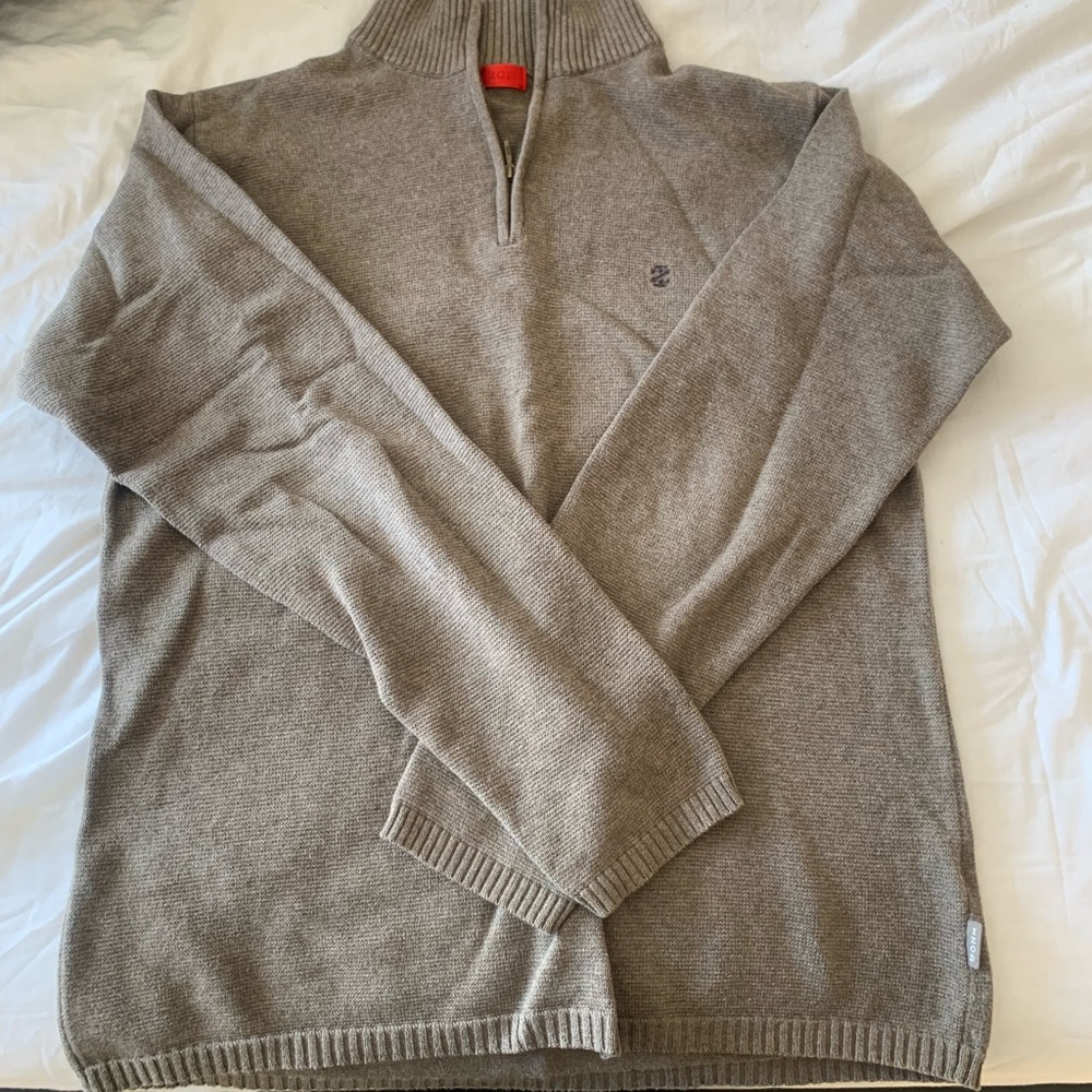 Vintage 100% cotton izod zip up turtle neck medium